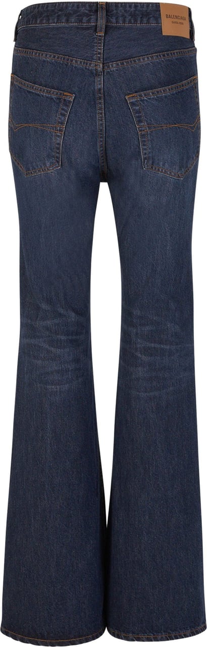 Balenciaga Cotton Flare Jeans Blauw