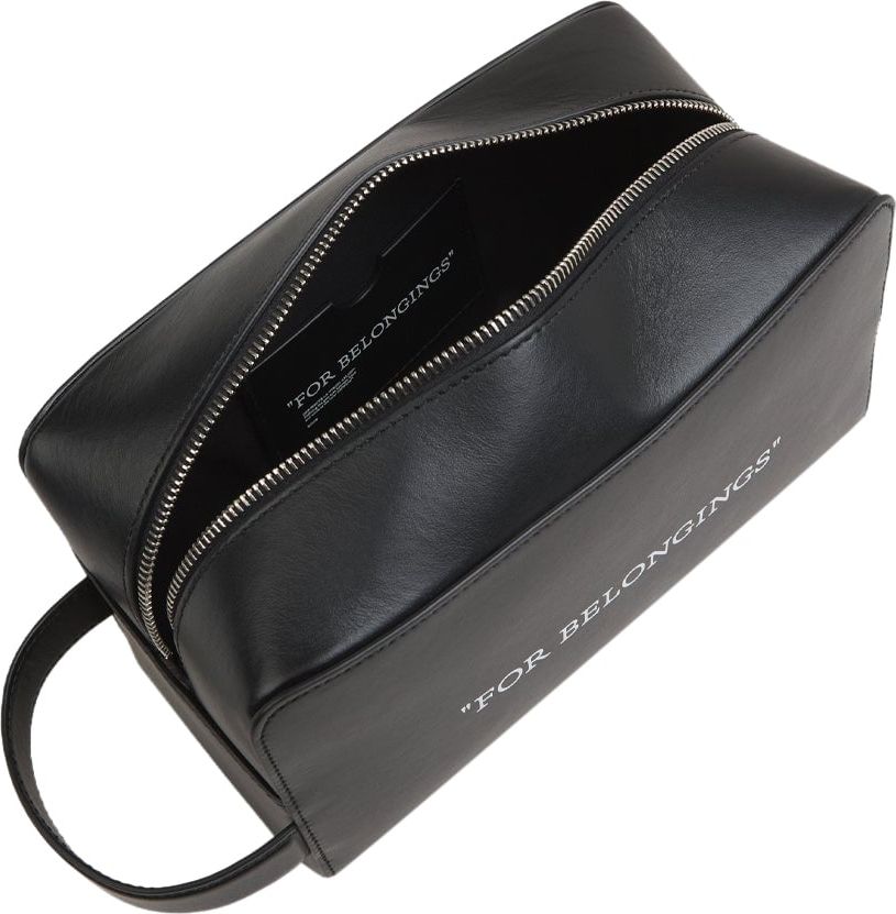 OFF-WHITE Quote Bookish Toiletry Bag Zwart