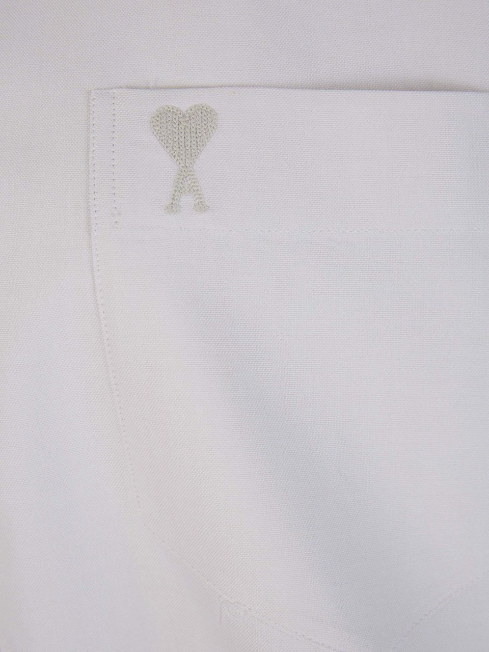 AMI Paris Short Oversized Shirt Beige