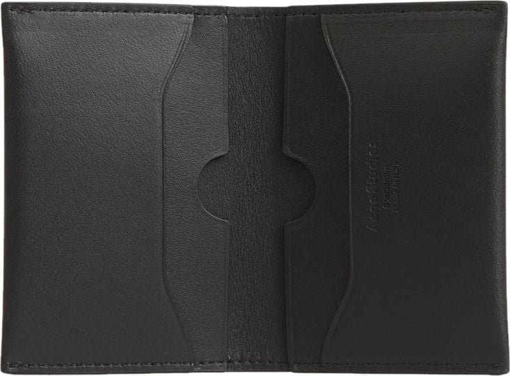 Acne Studios Logo Leather Wallet Zwart
