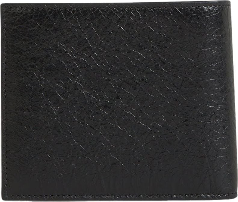 Balenciaga Logo Leather Wallet Zwart