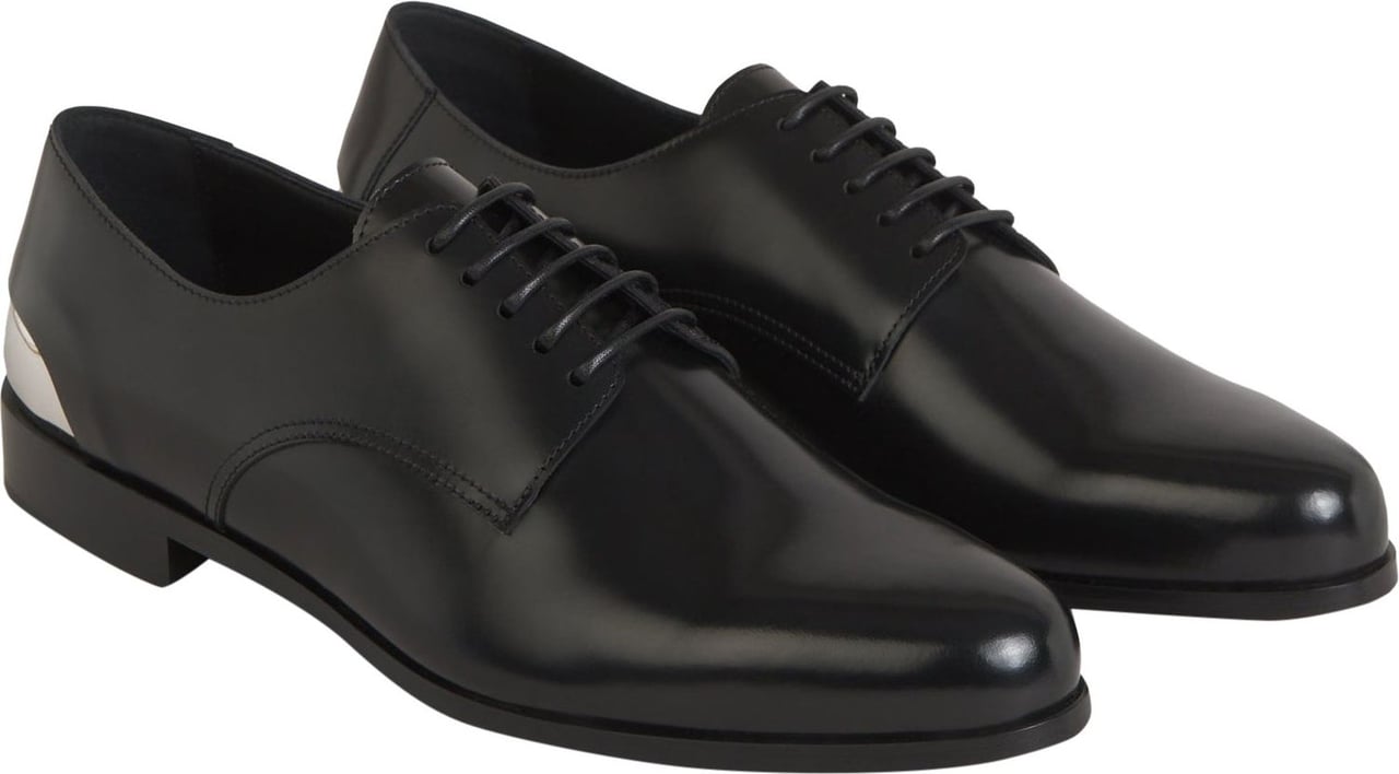 Alexander McQueen Patent Leather Derby Shoes Zwart