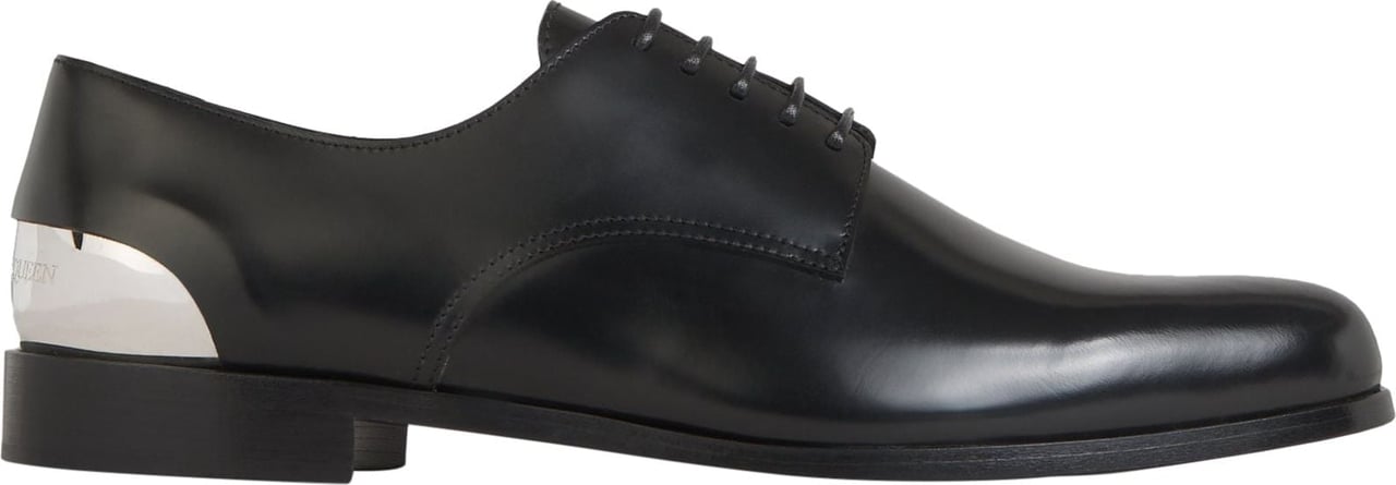 Alexander McQueen Patent Leather Derby Shoes Zwart