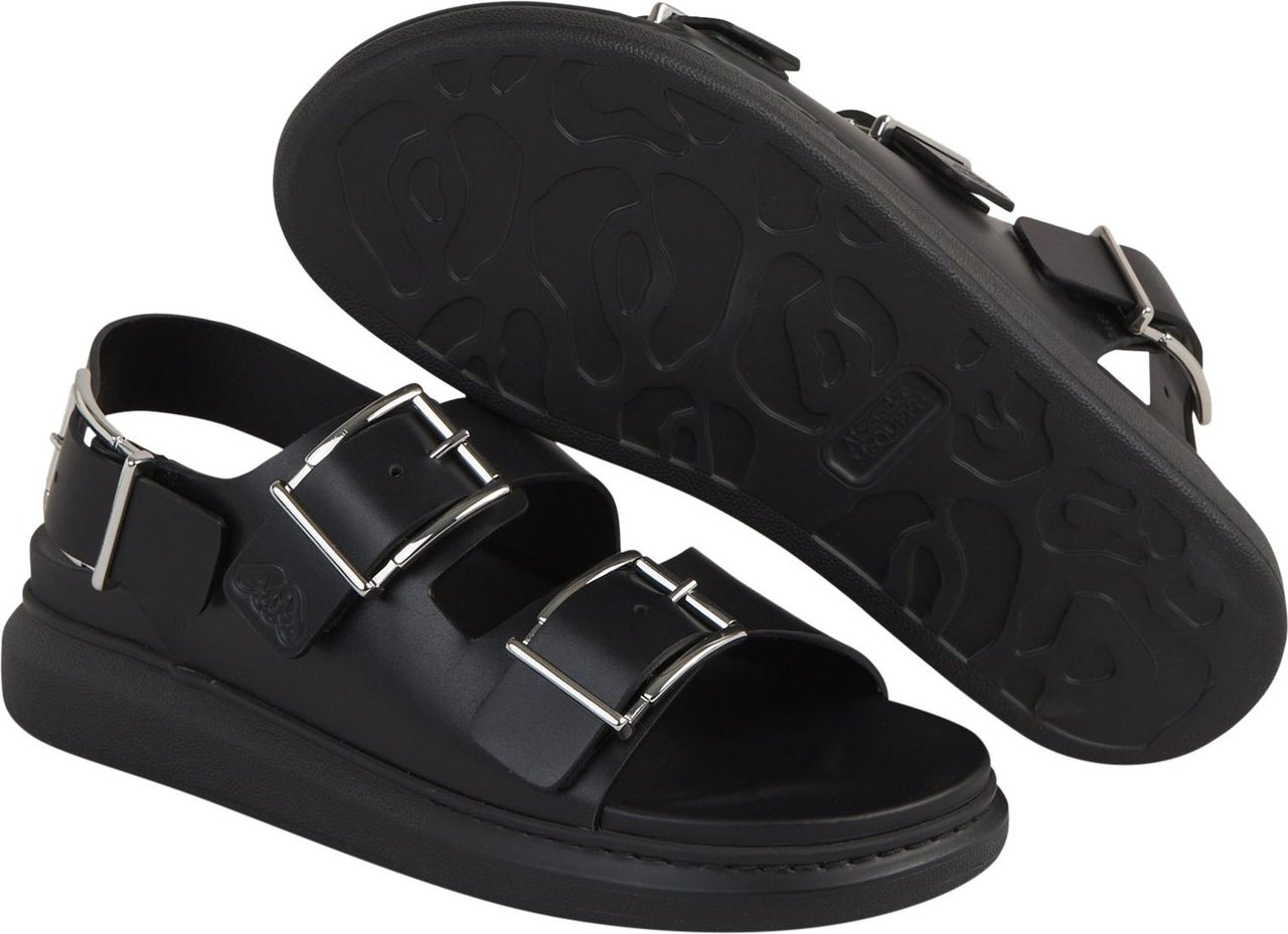 Alexander McQueen Alabama Leather Sandals Zwart