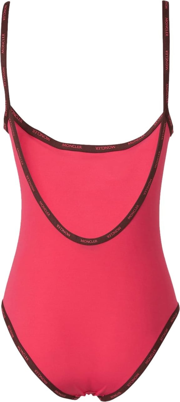Moncler Plain Logo Swimsuit Roze