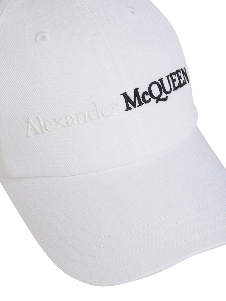 Alexander McQueen Cotton Logo Cap Wit