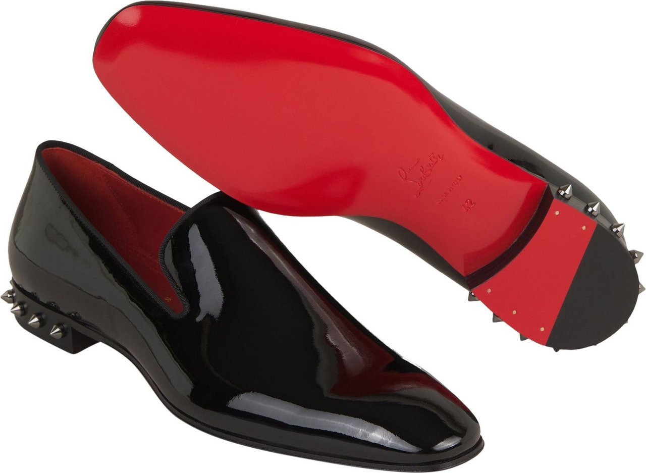 Christian Louboutin Marquees Patent Leather Loafers Zwart