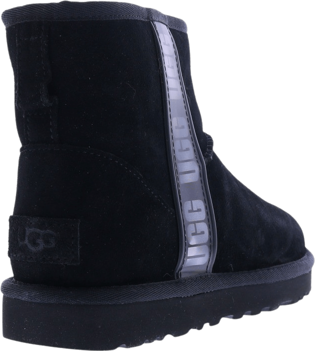 UGG Dames Classic Mini Side Logo Zwart Zwart