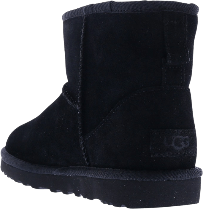 UGG Dames Classic Mini Side Logo Zwart Zwart