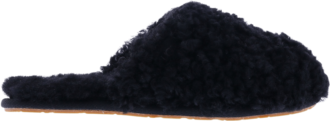 UGG Dames Maxi Curly Slide Zwart Zwart