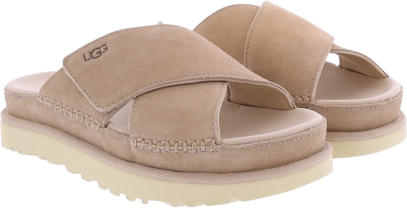 UGG Dames W Goldenstar Cross Slide Beige