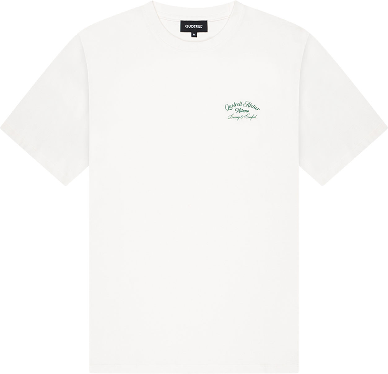 Quotrell Atelier Milano T-shirt | Off White/green Wit