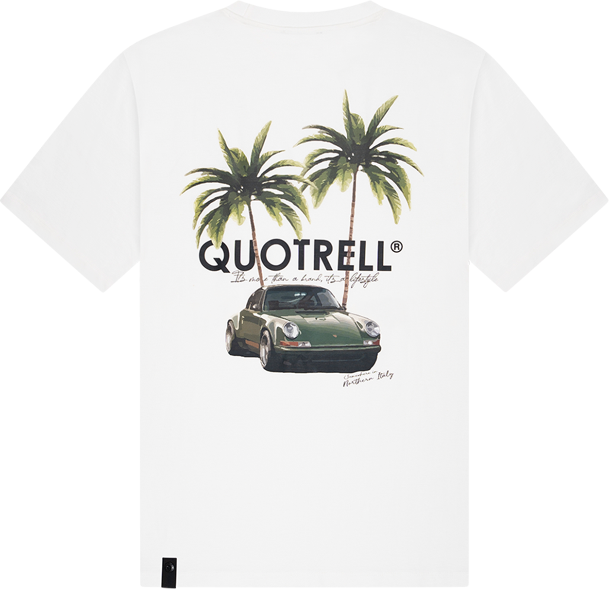 Quotrell Engine T-shirt | White/black Wit