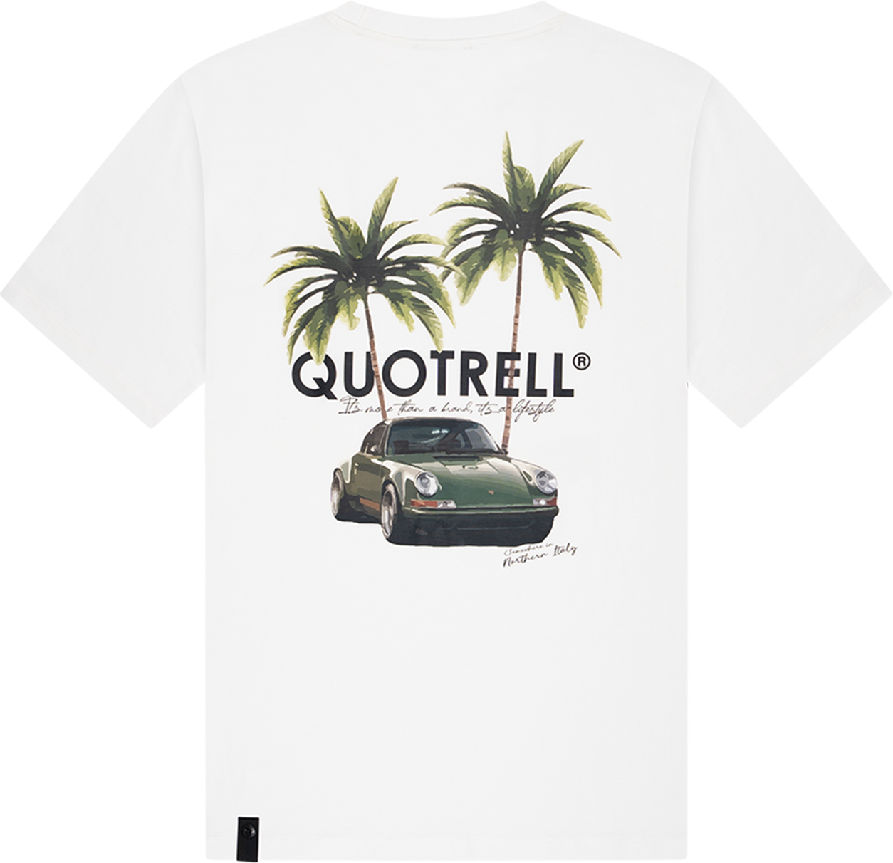 Quotrell Engine T-shirt | White/black Wit