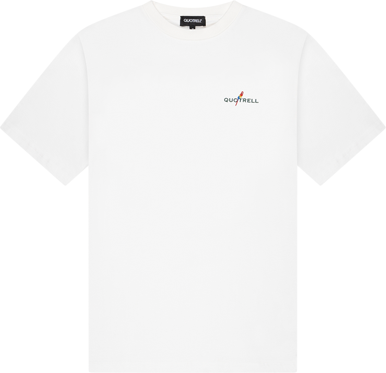 Quotrell Resort T-shirt | Off White/green Wit