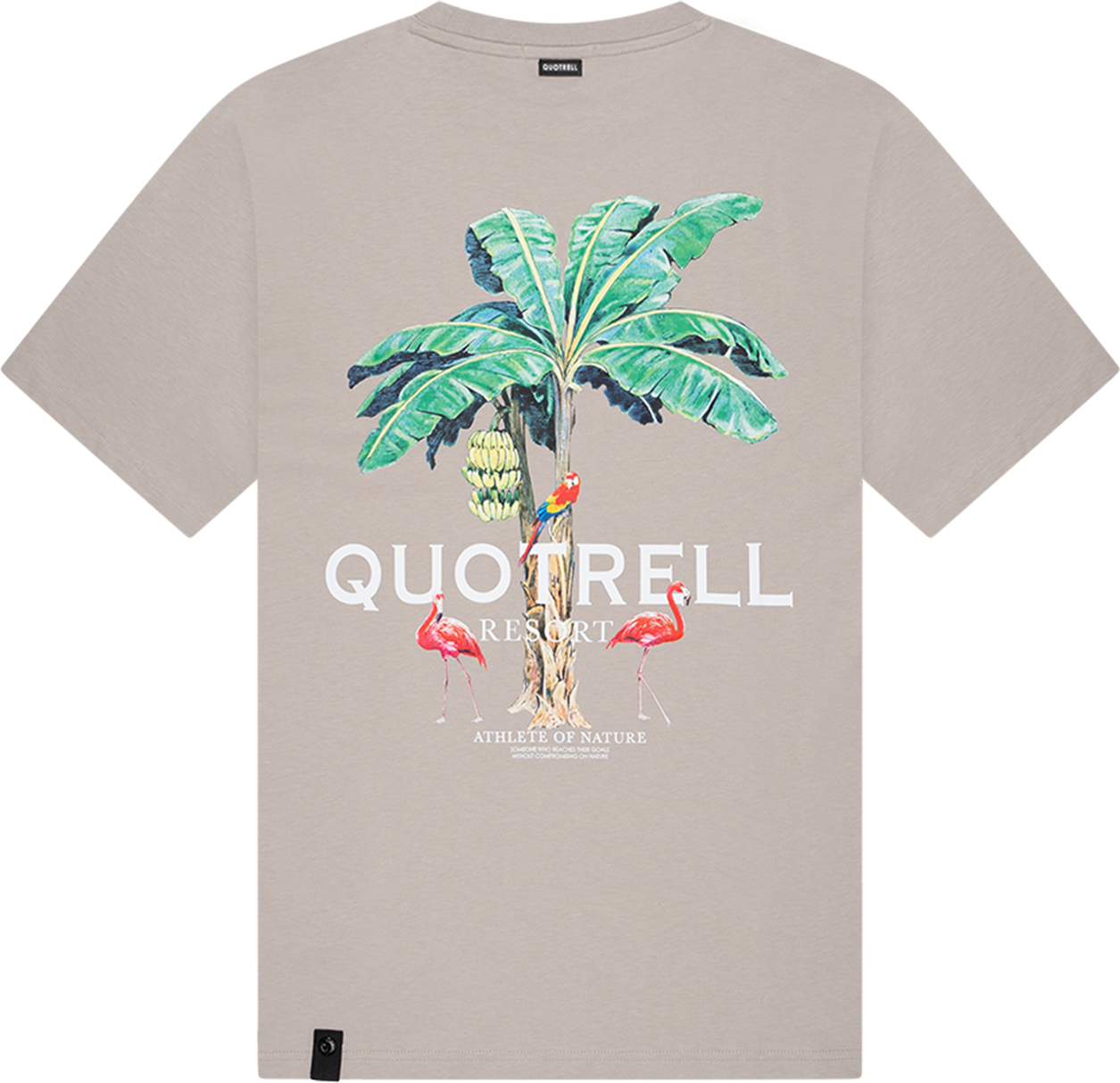 Quotrell Resort T-shirt | Taupe/off White Taupe