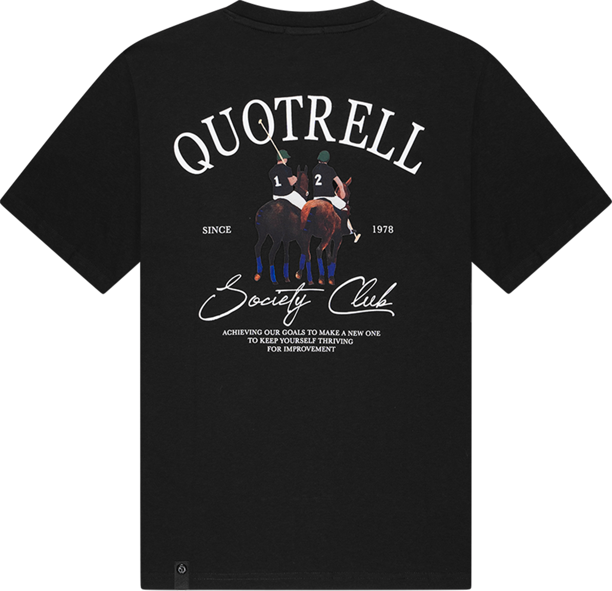 Quotrell Victorie T-shirt | Black/white Zwart