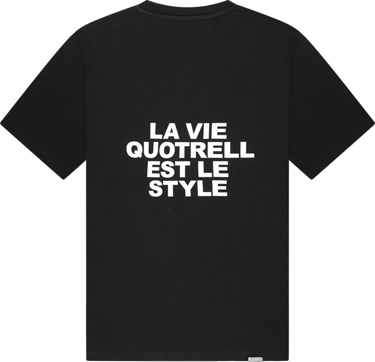 Quotrell La Vie T-shirt | Black/white Zwart