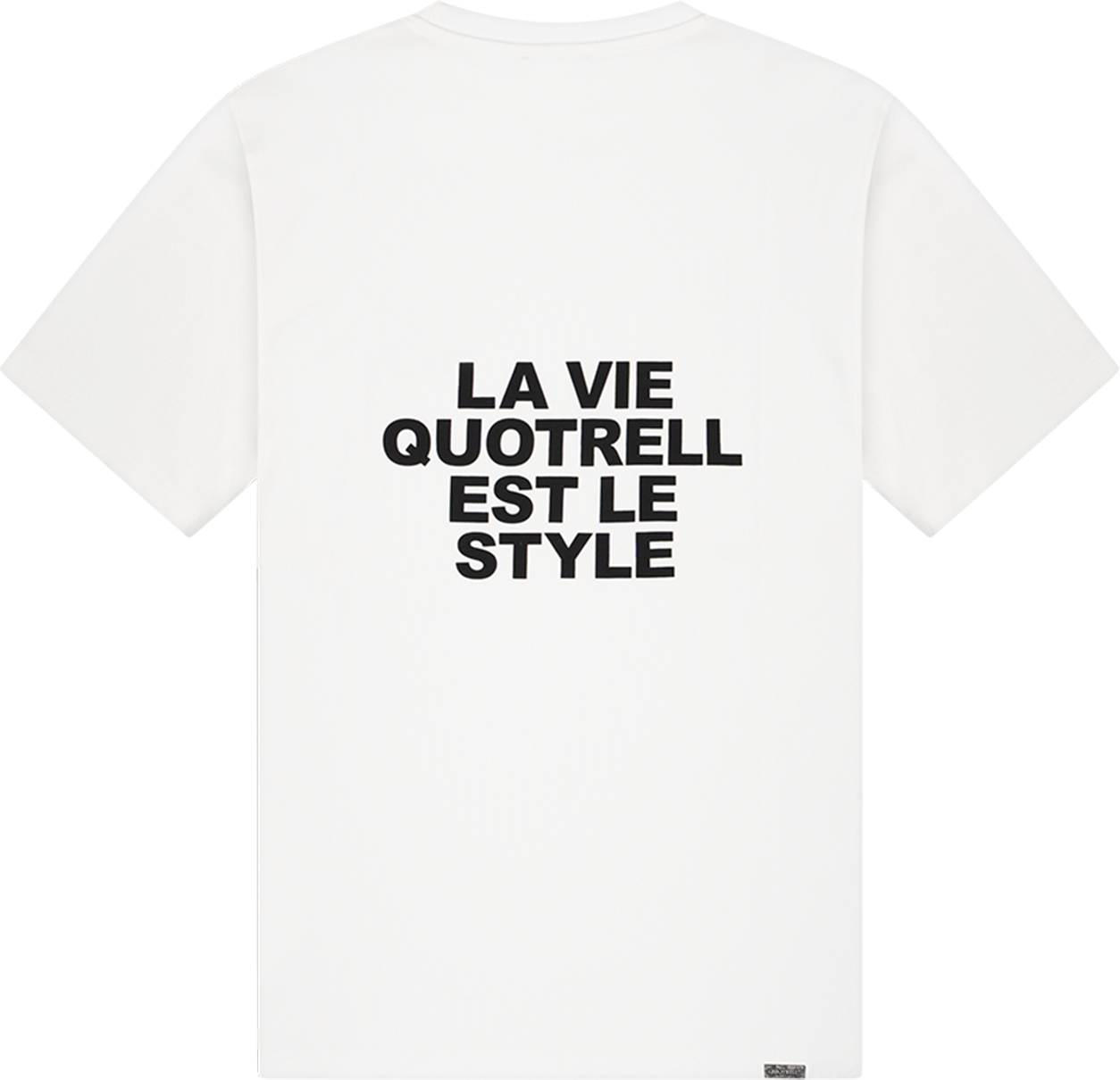 Quotrell La Vie T-shirt | White/black Wit