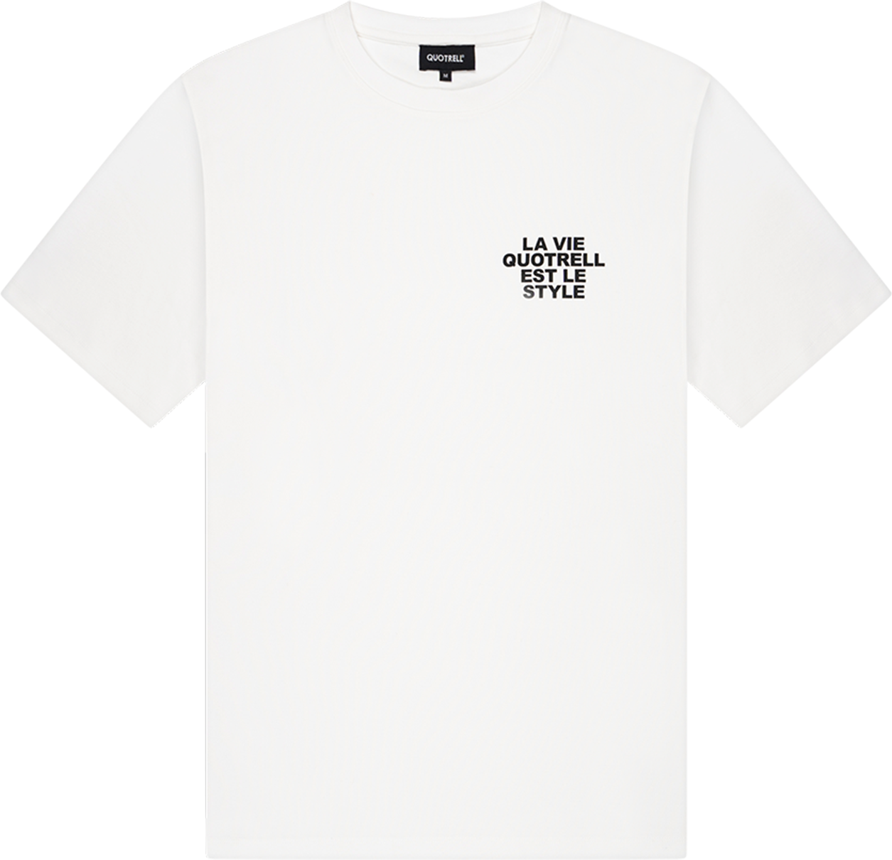 Quotrell La Vie T-shirt | White/black Wit