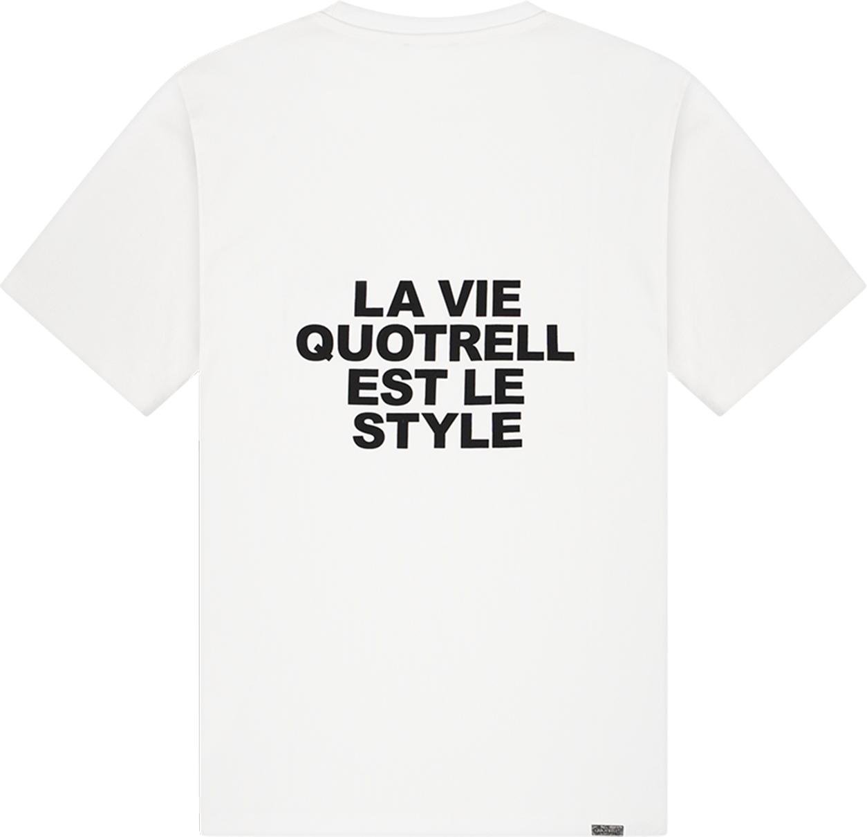 Quotrell La Vie T-shirt | White/black Wit
