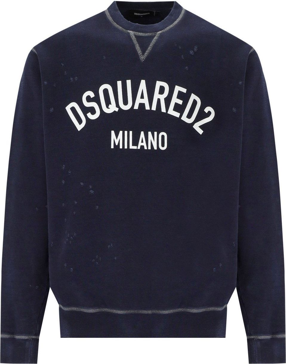 Dsquared2 Milano Cool Fit Blue Sweatshirt Blue Blauw