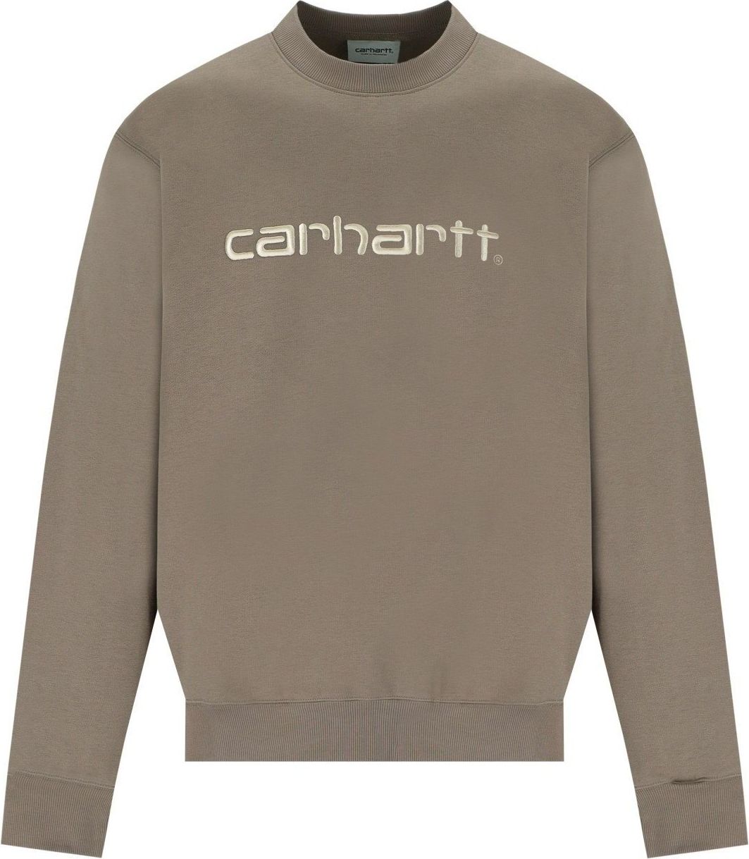 Carhartt Wip Branch Rattan Sweatshirt With Logo Brown Bruin