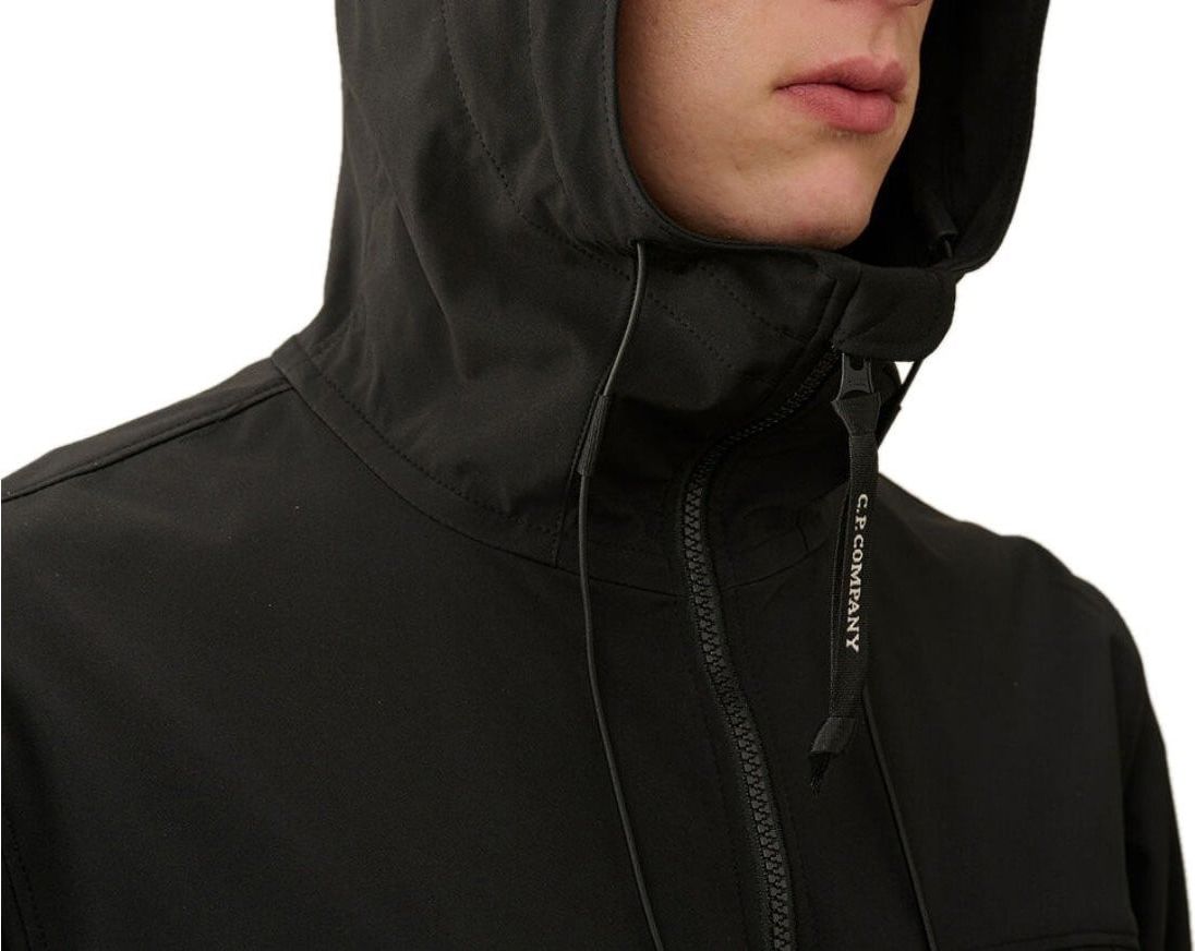 CP Company C.p. Company C.p. Shell-r Goggle Black Hooded Jacket Black Zwart