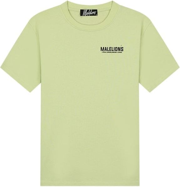 Malelions Malelions Men Worldwide Paint T-Shirt - Light Green Divers