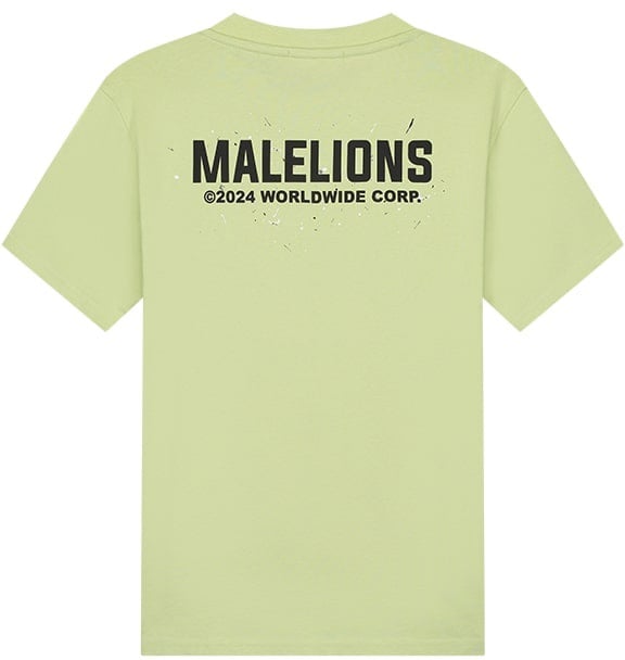 Malelions Malelions Men Worldwide Paint T-Shirt Groen