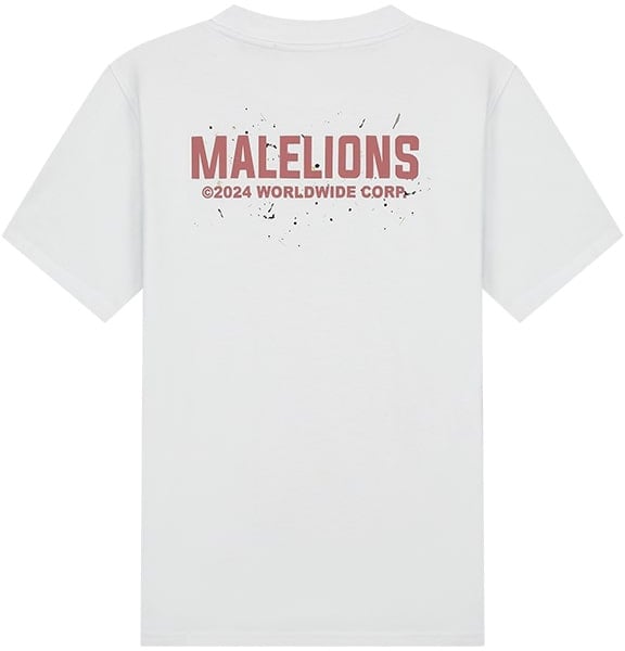 Malelions Malelions Men Worldwide Paint T-Shirt Wit
