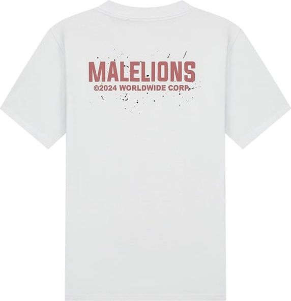 Malelions Malelions Men Worldwide Paint T-Shirt - White Wit