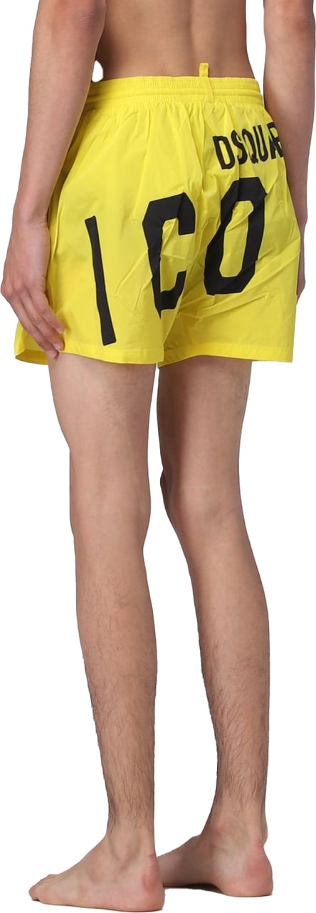 Dsquared2 Icon Logo Swim Shorts Geel