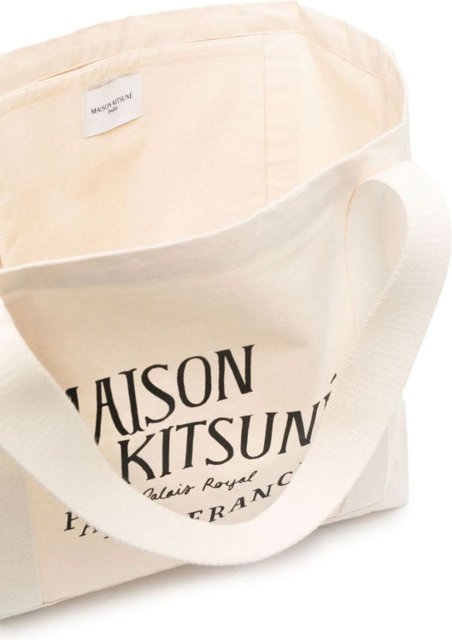 Maison Kitsuné Palais Royal Logo Shopping Bag Wit