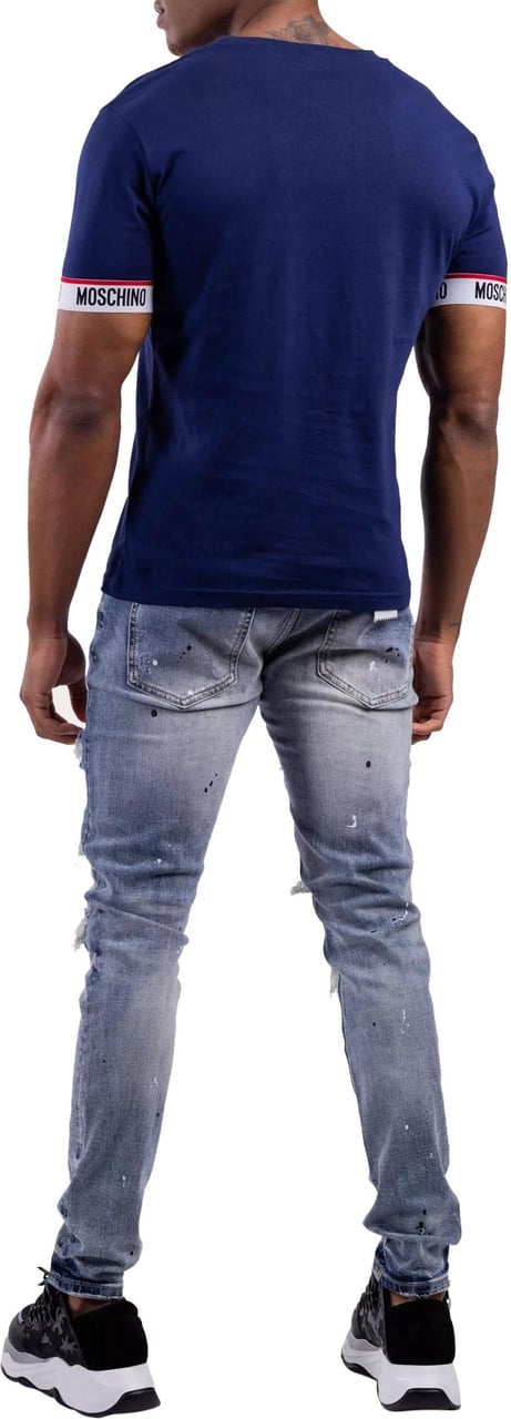 Moschino Basic T-Shirt Heren Donkerblauw Blauw