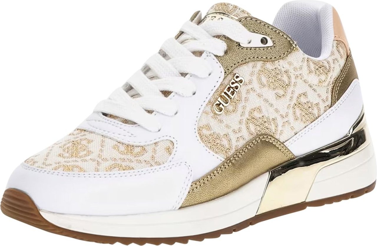Guess Moxea Sneakers Dames Wit/Goud Goud