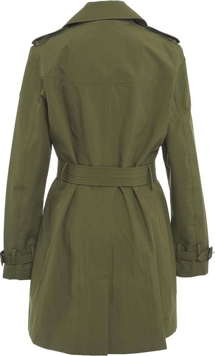 Save the Duck Double-breasted trench coat "Audrey" Groen