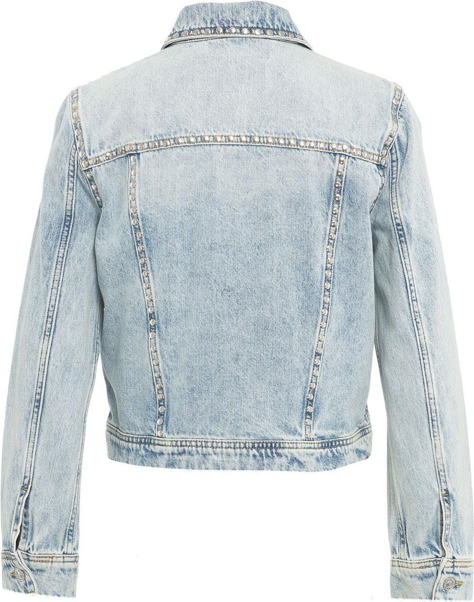 7 For All Mankind Denim jacket with rivets Blauw