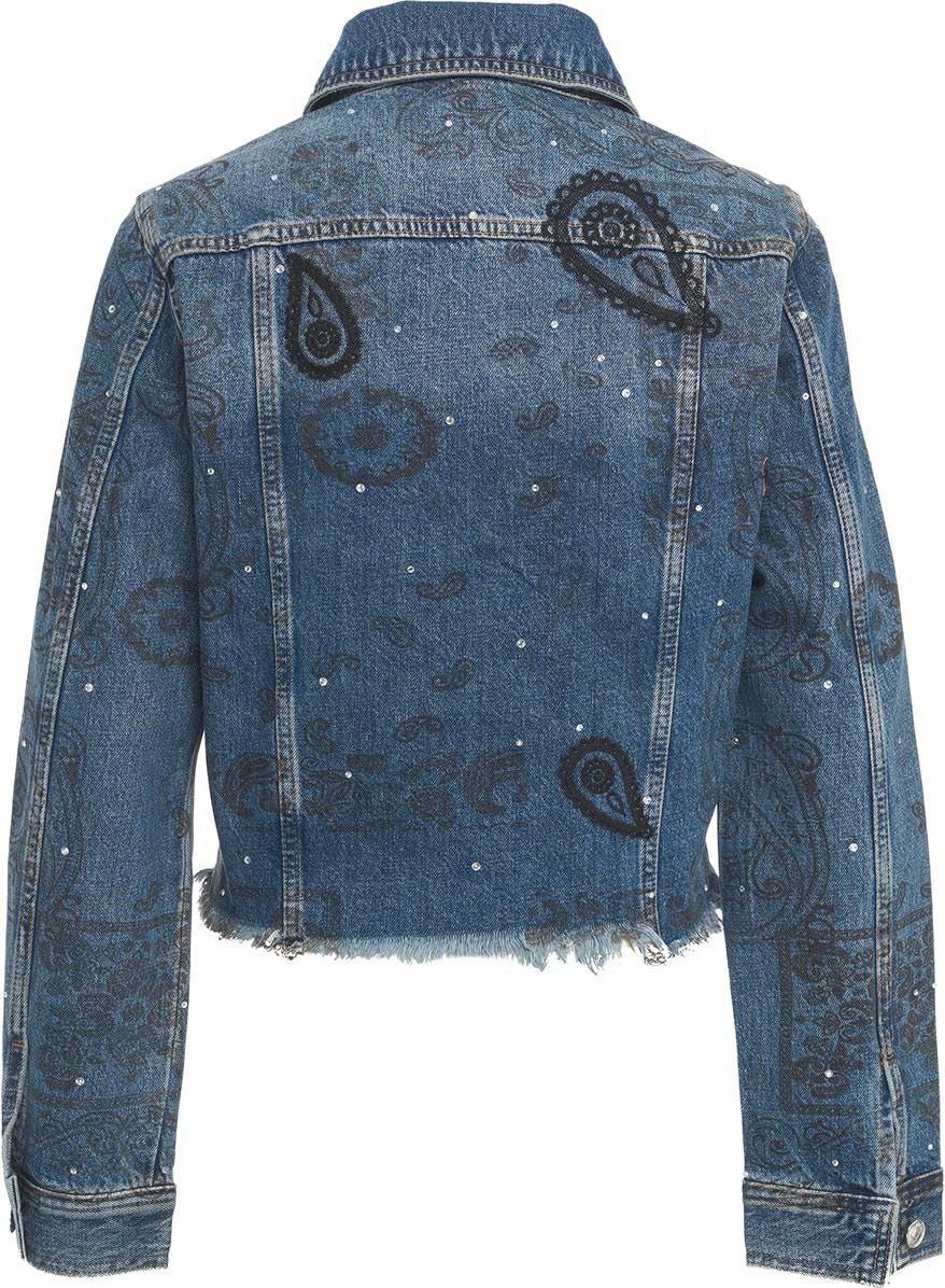 Liu Jo Denim jacket with embroidery Blauw