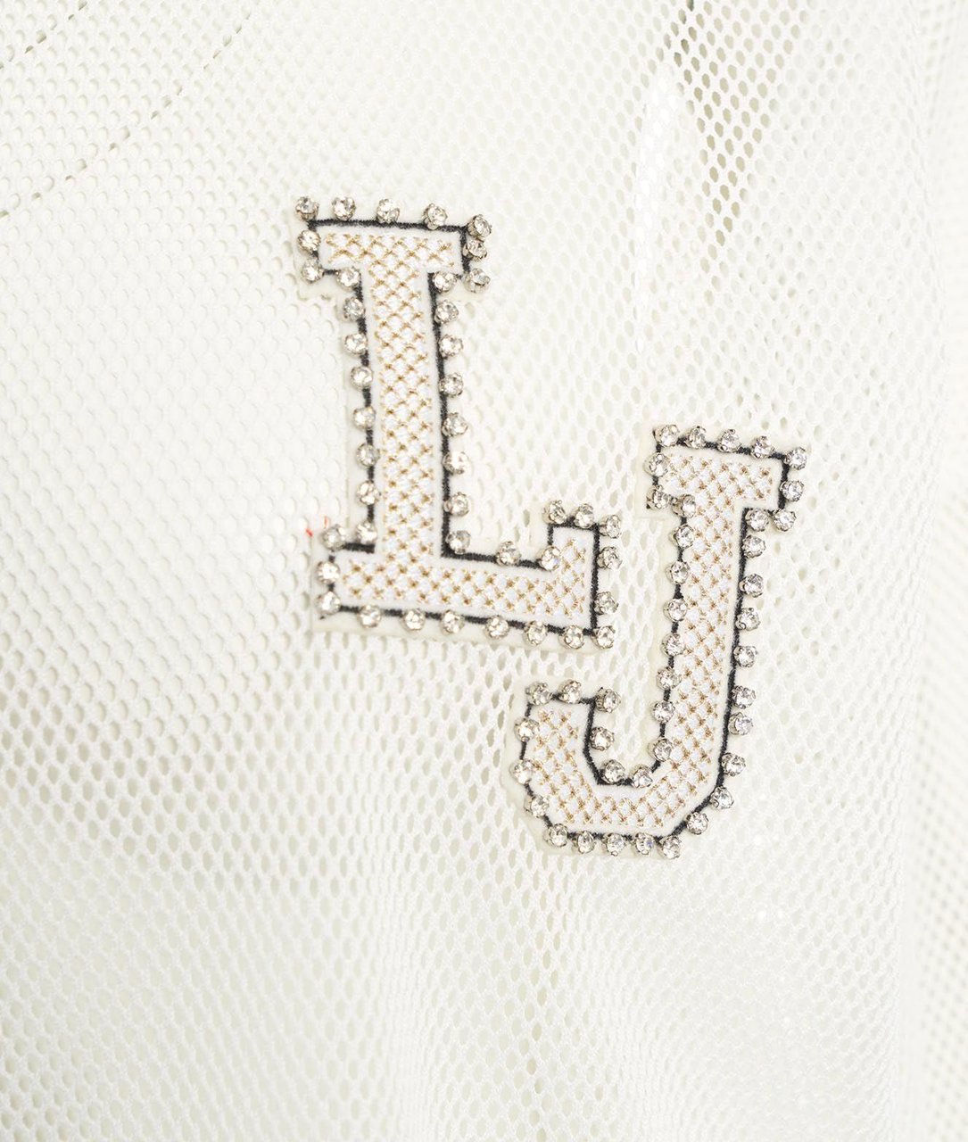 Liu Jo Oversized mesh jacket with logo Wit