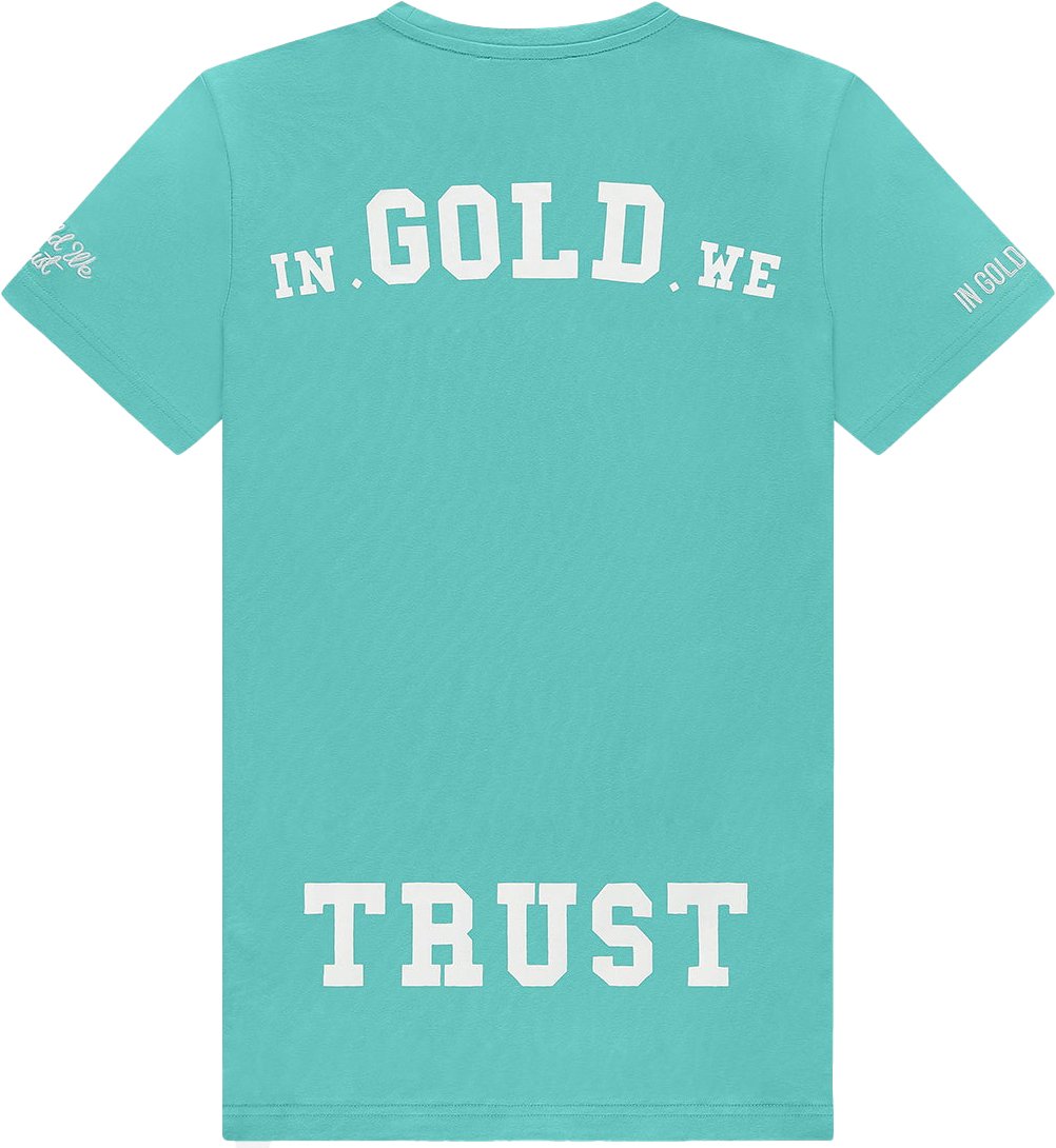 In Gold We Trust The Pusha Turquoise Blauw