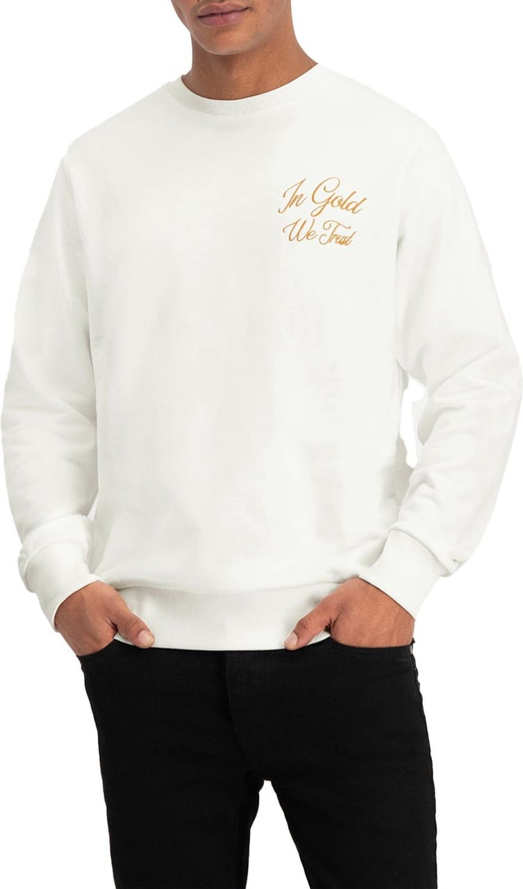 In Gold We Trust The Yacht Sweater White Wit