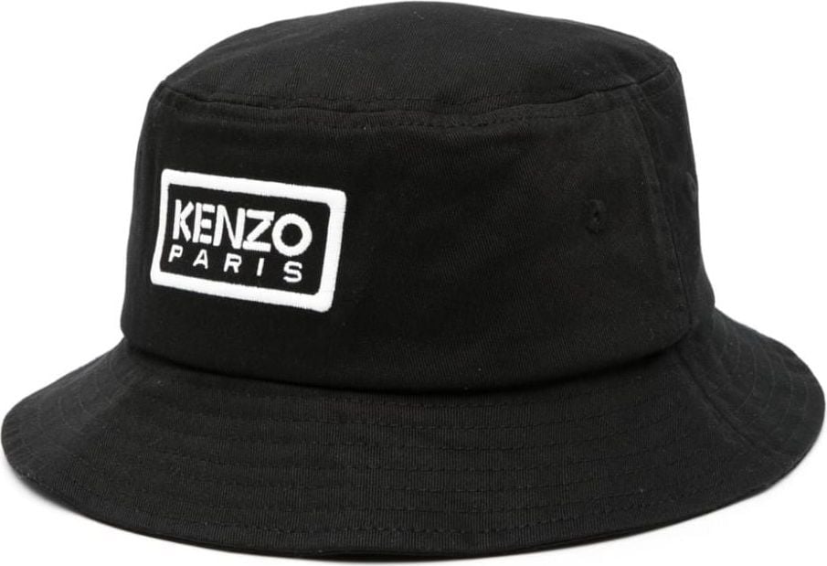 Kenzo Cotton Bucket Hat Zwart