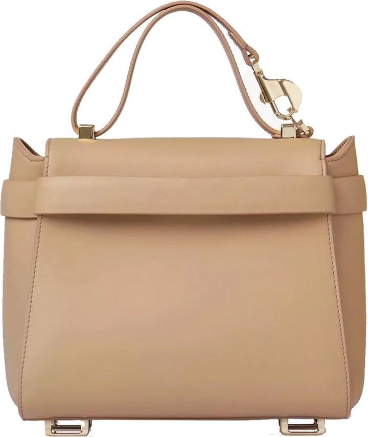 Chloé Chloe' Nacha Small Leather Bag Beige