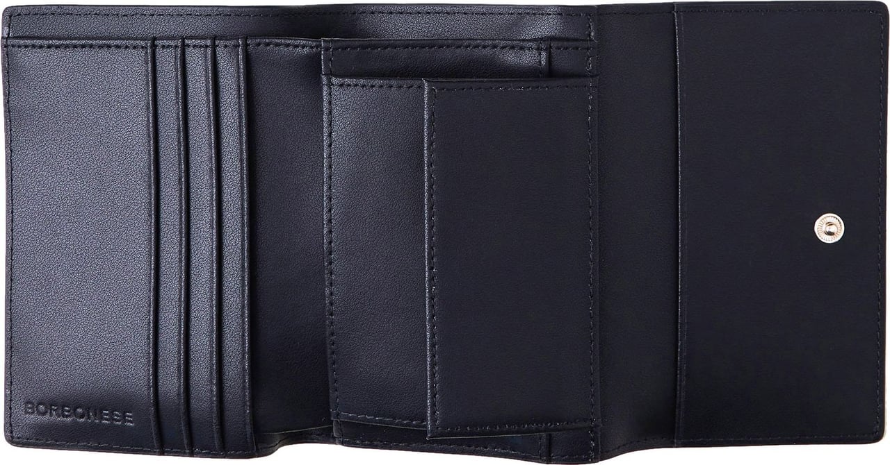 Borbonese Medium Wallet W/Flap Zwart