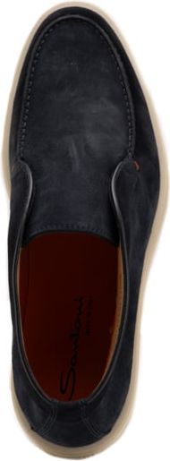 Santoni High Leather Loafers Blauw