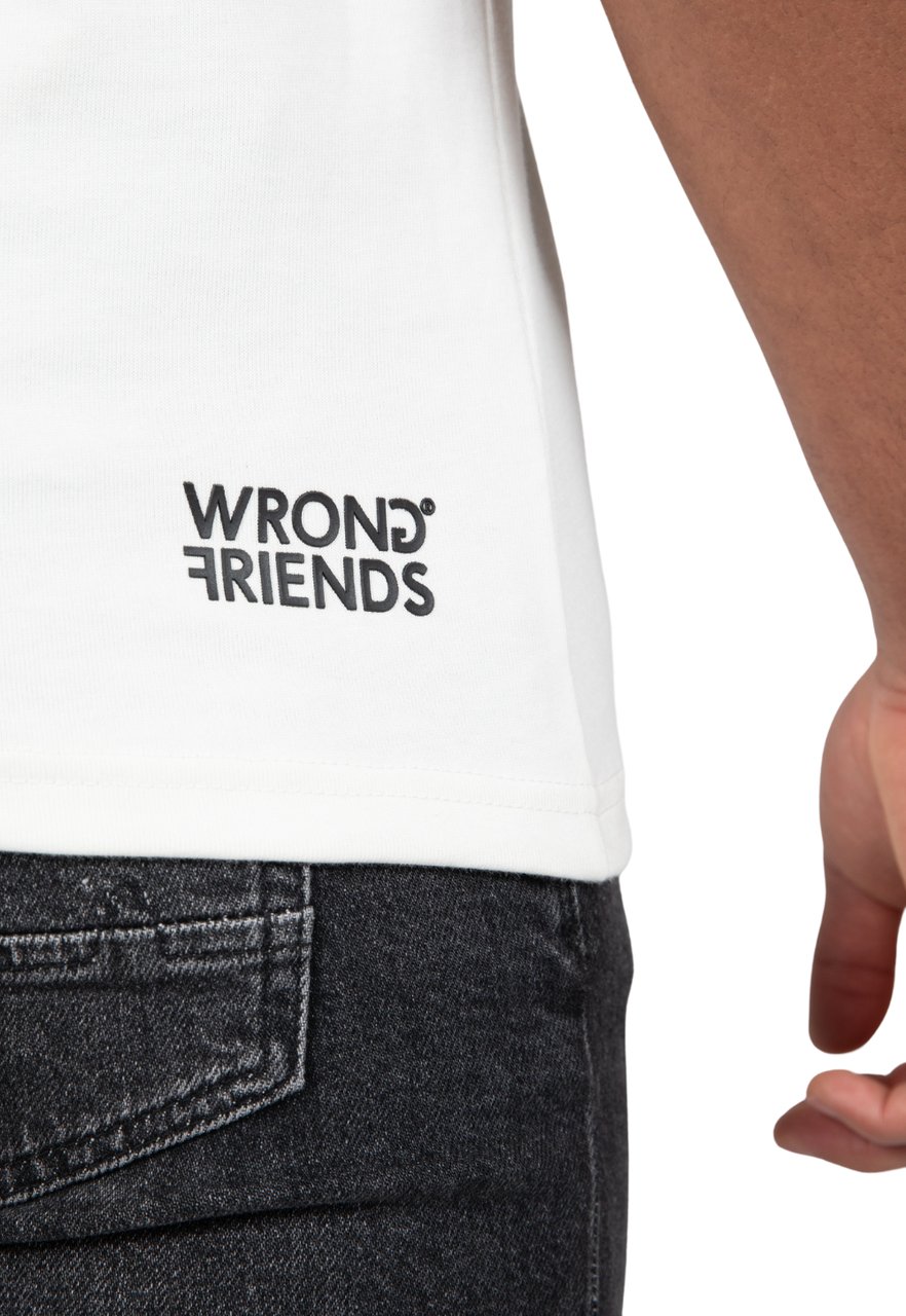 Wrong Friends NO GUTS NO GLORY T-SHIRT 2.0 - COCONUT WHITE Wit