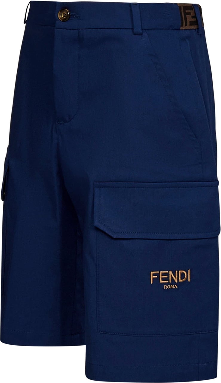 Fendi Fendi Kids Shorts Blue Blauw