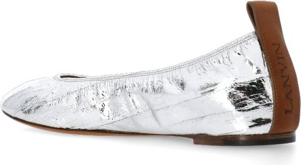Lanvin Flat Shoes Silver Neutraal