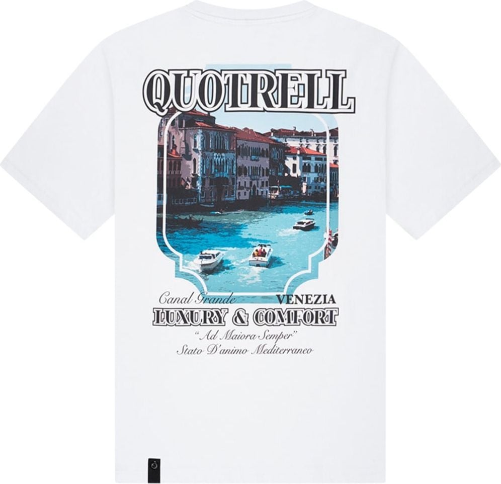 Quotrell Venezia T-shirt | White/black Wit